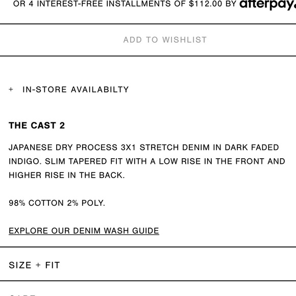 JOHN ELLIOT The Cast 2 Denim 33x 35 - Picture 3 of 7